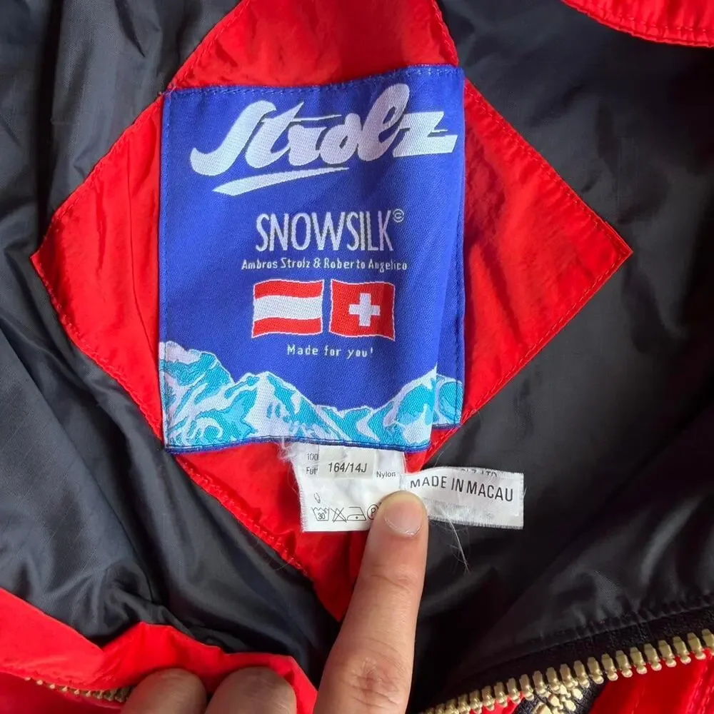 Vintage strolz red‎ ski jacket